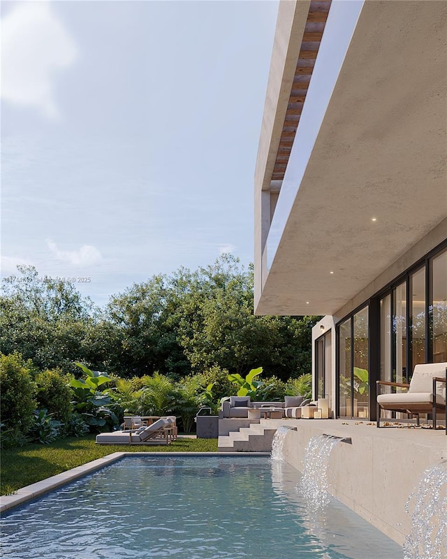 view of pool with a patio