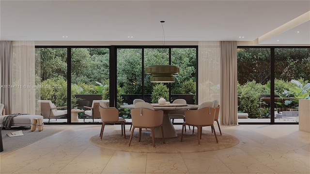 interior space featuring a wealth of natural light