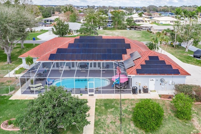 bird's eye view featuring a residential view