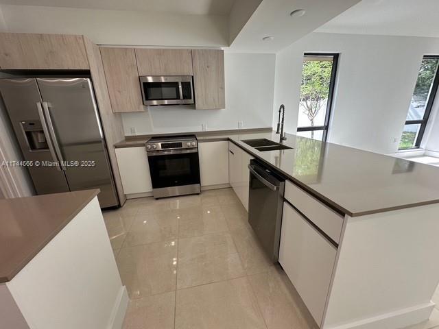 kitchen featuring sink and appliances with stainless steel finishes