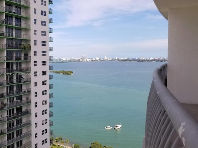 view of water feature