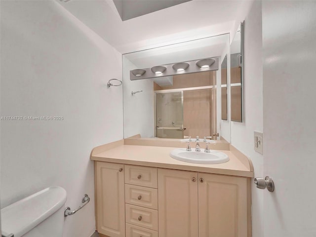 9420 W Flagler St Unit 312, Miami, FL 33174 - full bath featuring a stall shower, toilet, and vanity