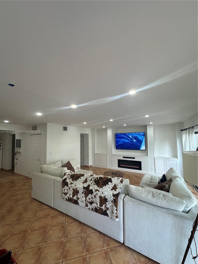 541 NE 199th Ln Unit 2X, Miami, FL 33179 - living room featuring recessed lighting, visible vents, and tile patterned flooring
