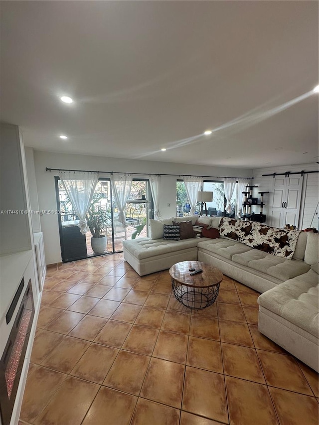 541 NE 199th Ln Unit 2X, Miami, FL 33179 - tiled living room with recessed lighting
