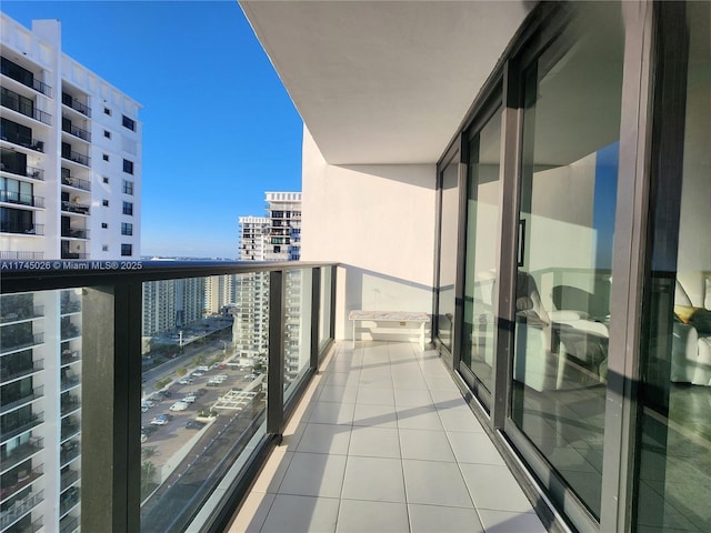 balcony featuring a city view