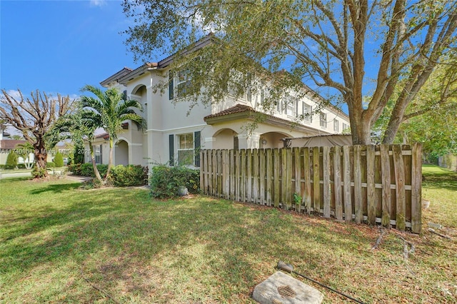 exterior space featuring fence