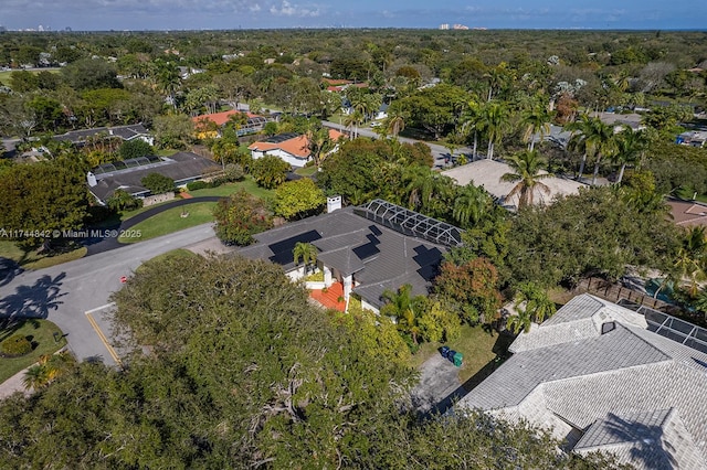 aerial view featuring a residential view