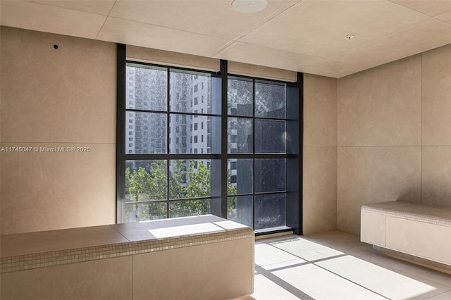 bathroom featuring expansive windows