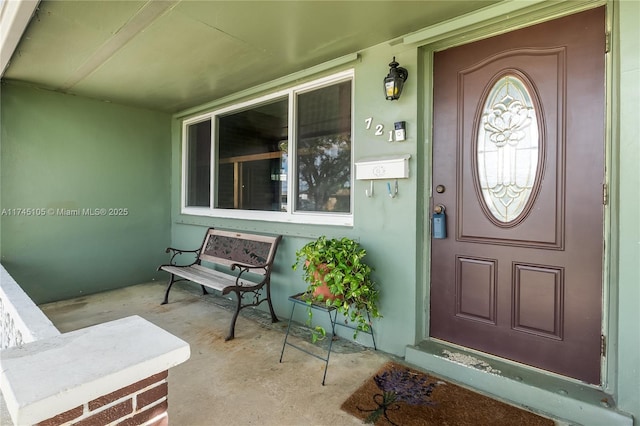 view of doorway to property