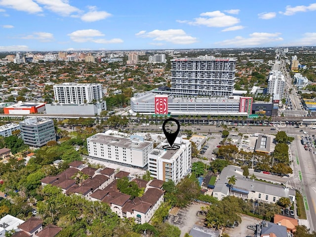 aerial view featuring a view of city