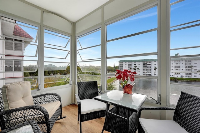 view of sunroom