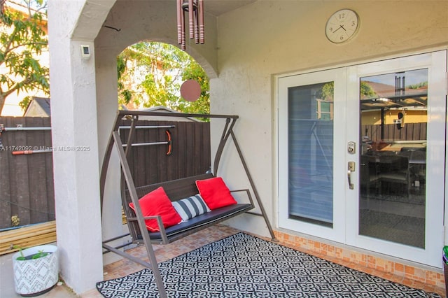 view of patio with french doors