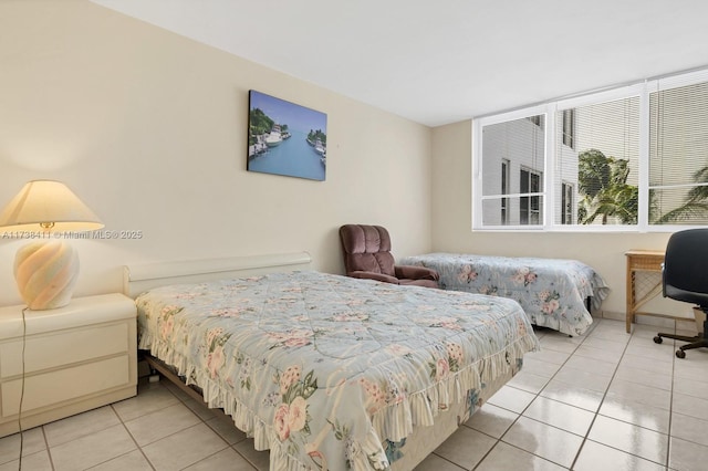 view of tiled bedroom