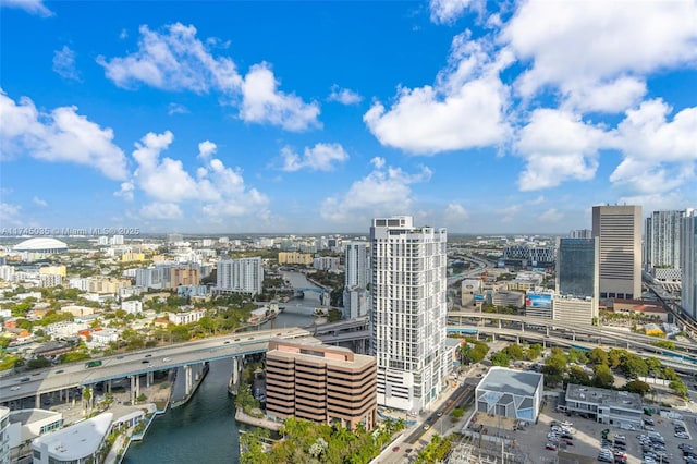 city view with a water view