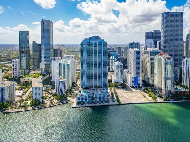 view of city featuring a water view