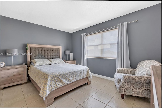 view of tiled bedroom