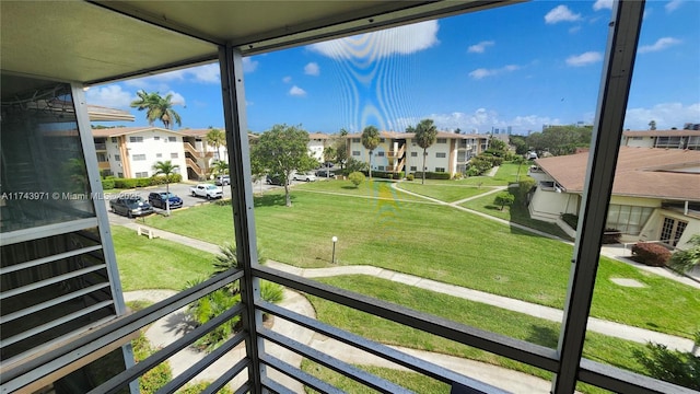 exterior space featuring a residential view