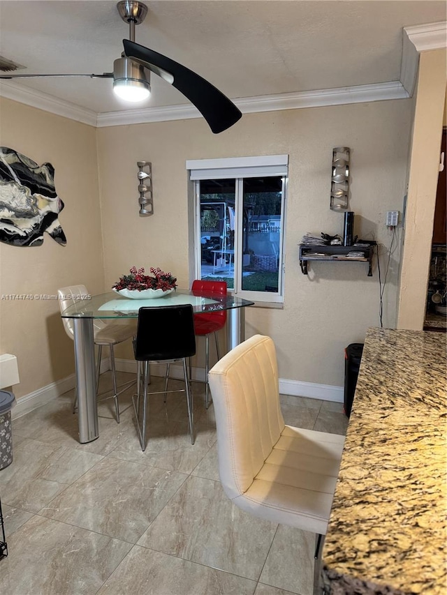 2770 NW 164th Ter, Miami Gardens, FL 33054 - dining area with crown molding and baseboards
