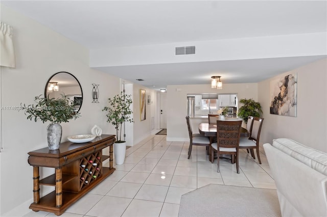 view of tiled dining space