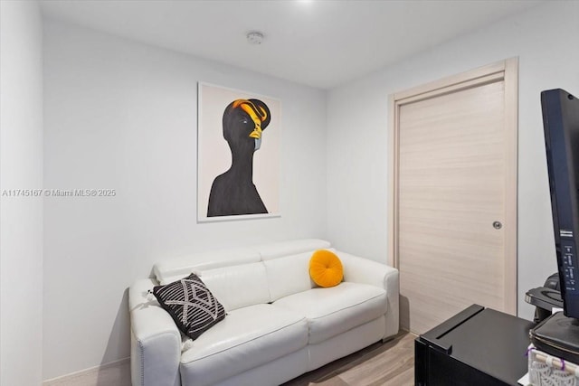 living room featuring light hardwood / wood-style flooring