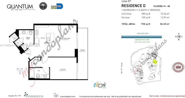 1900 N Bayshore Dr Unit 4007, Miami, FL 33132 - plan