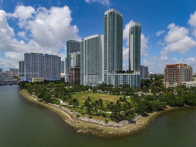 1900 N Bayshore Dr Unit 4007, Miami, FL 33132 - exterior space featuring a view of city and a water view