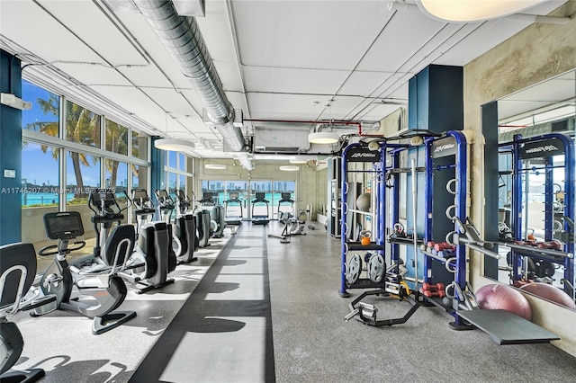 view of workout area