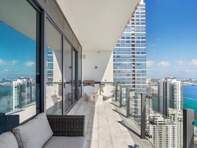 1451 Brickell Ave Unit 5101, Miami, FL 33131 - balcony with a water view and a city view