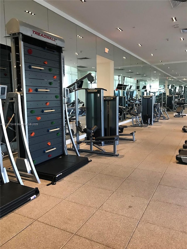 view of workout area