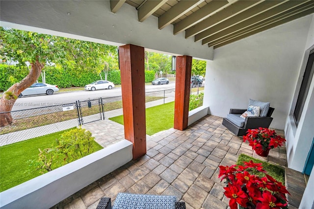 view of patio / terrace featuring covered porch