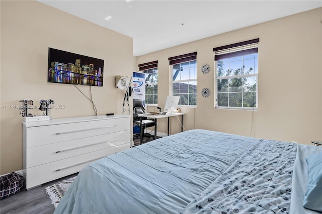 bedroom featuring hardwood / wood-style flooring