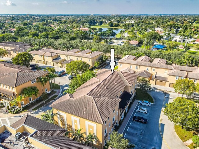 drone / aerial view with a residential view