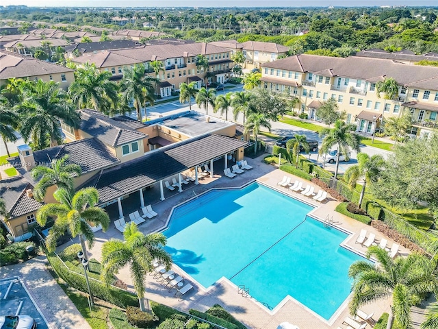 birds eye view of property featuring a residential view
