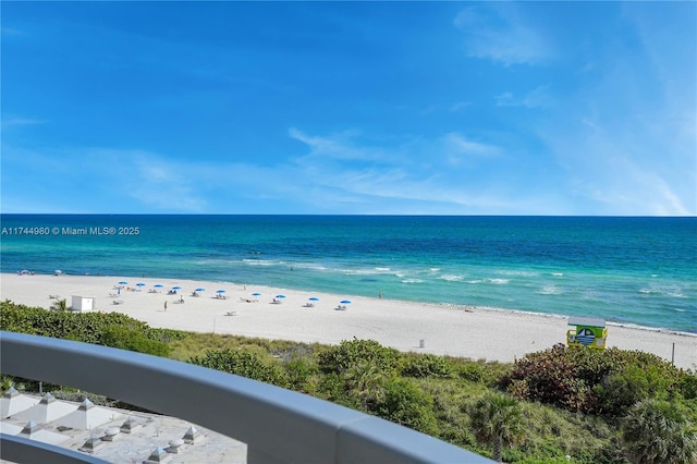 water view with a view of the beach