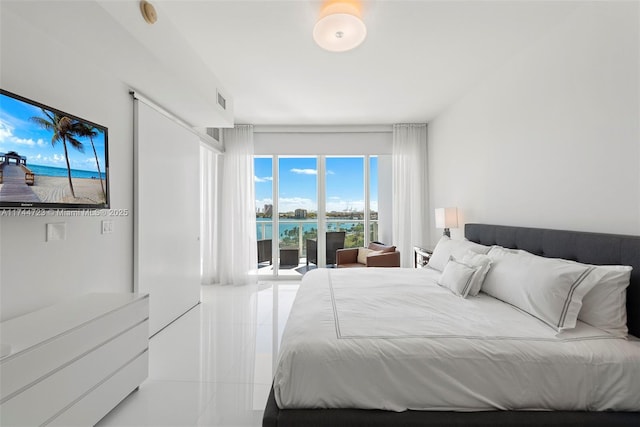 view of tiled bedroom