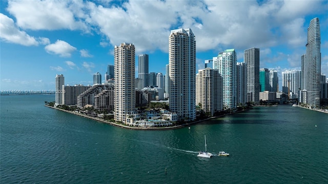 view of city featuring a water view