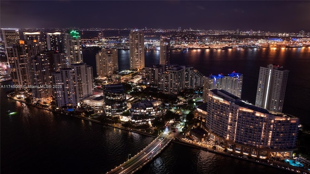 view of city with a water view