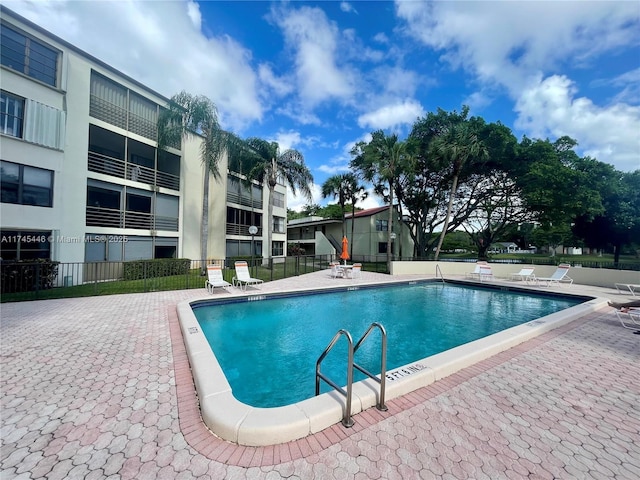 view of pool with a patio