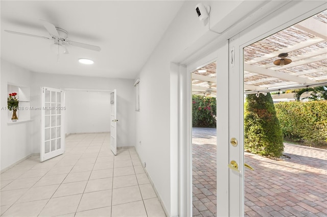 hallway featuring french doors