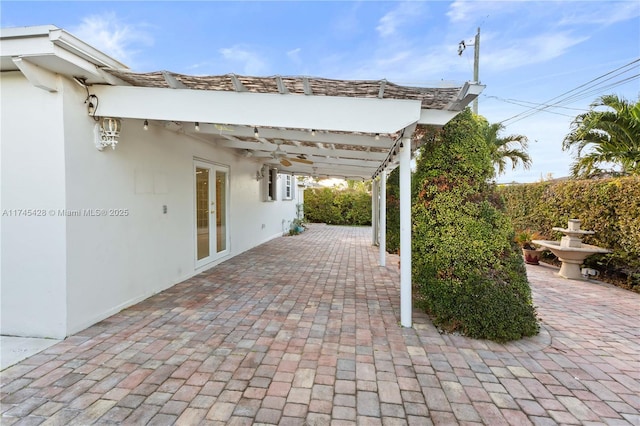 view of patio with french doors