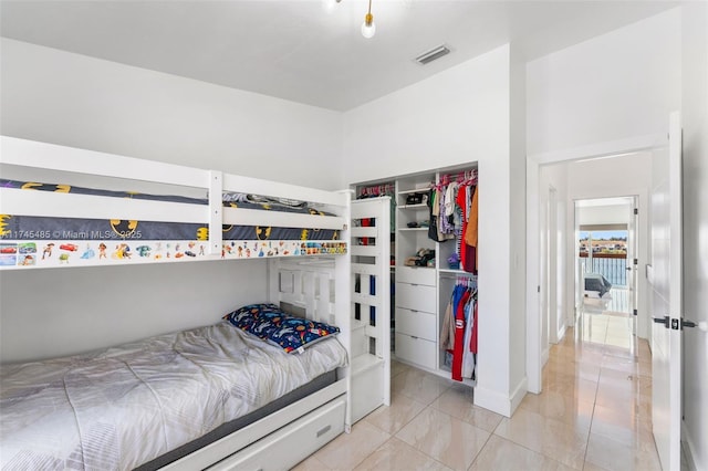 view of tiled bedroom