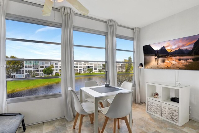 sunroom with plenty of natural light