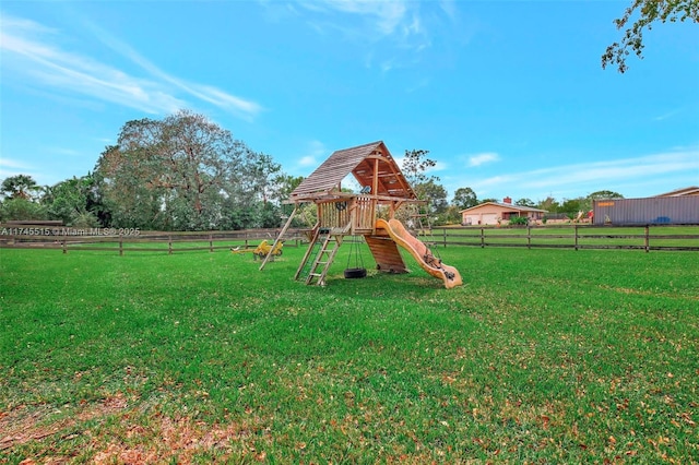 17500 SW 68th Ct, Southwest Ranches, FL 33331 - view of play area featuring fence and a yard