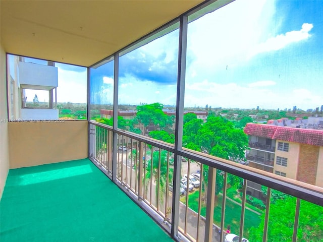 view of sunroom / solarium