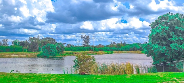 view of water feature