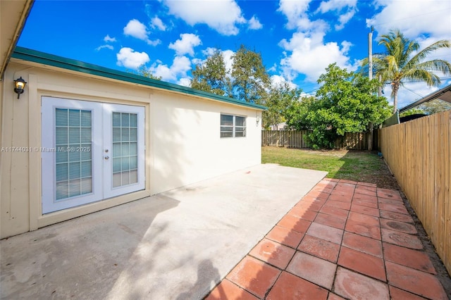 view of patio / terrace with french doors