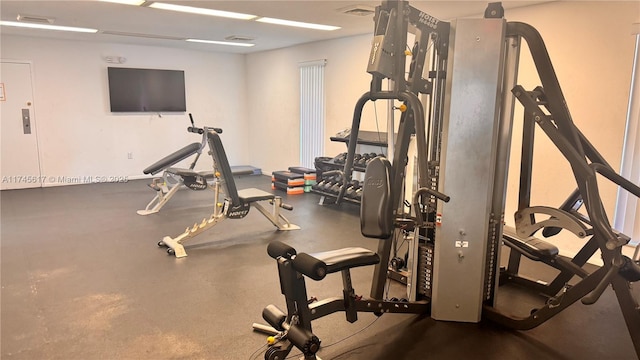 view of exercise room