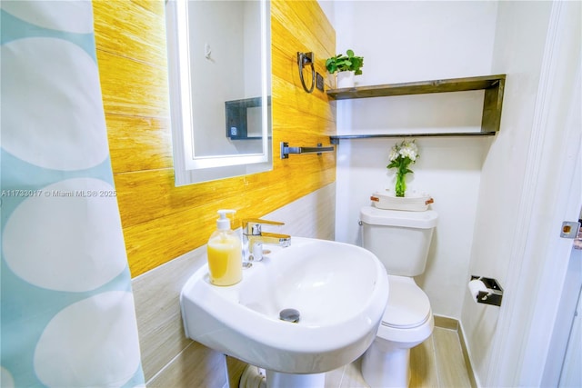 bathroom with toilet and sink