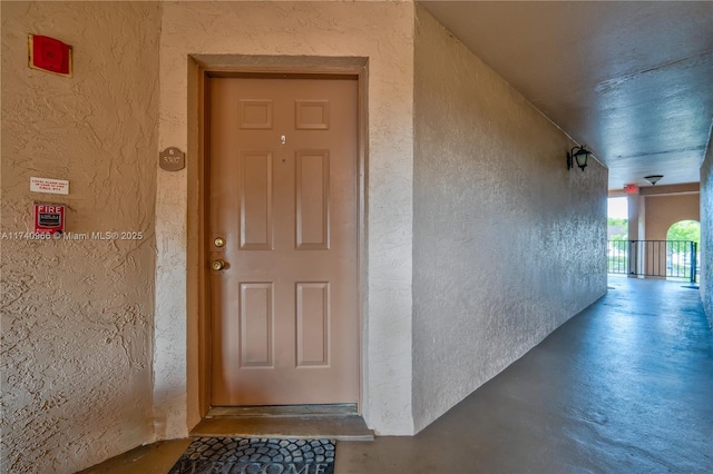 view of doorway to property