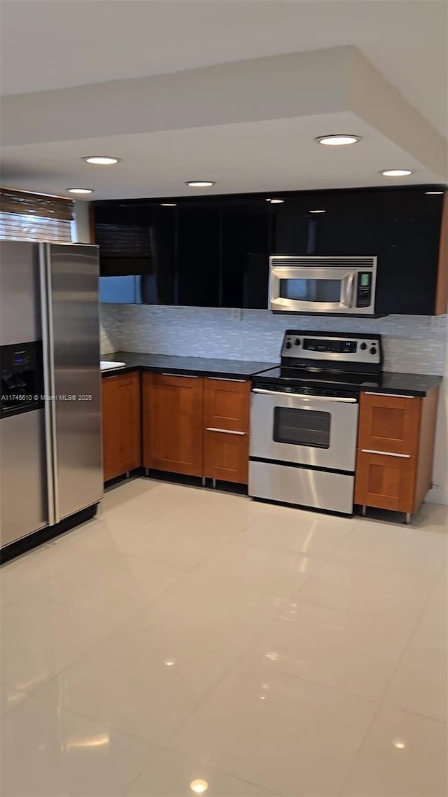 kitchen with stainless steel appliances